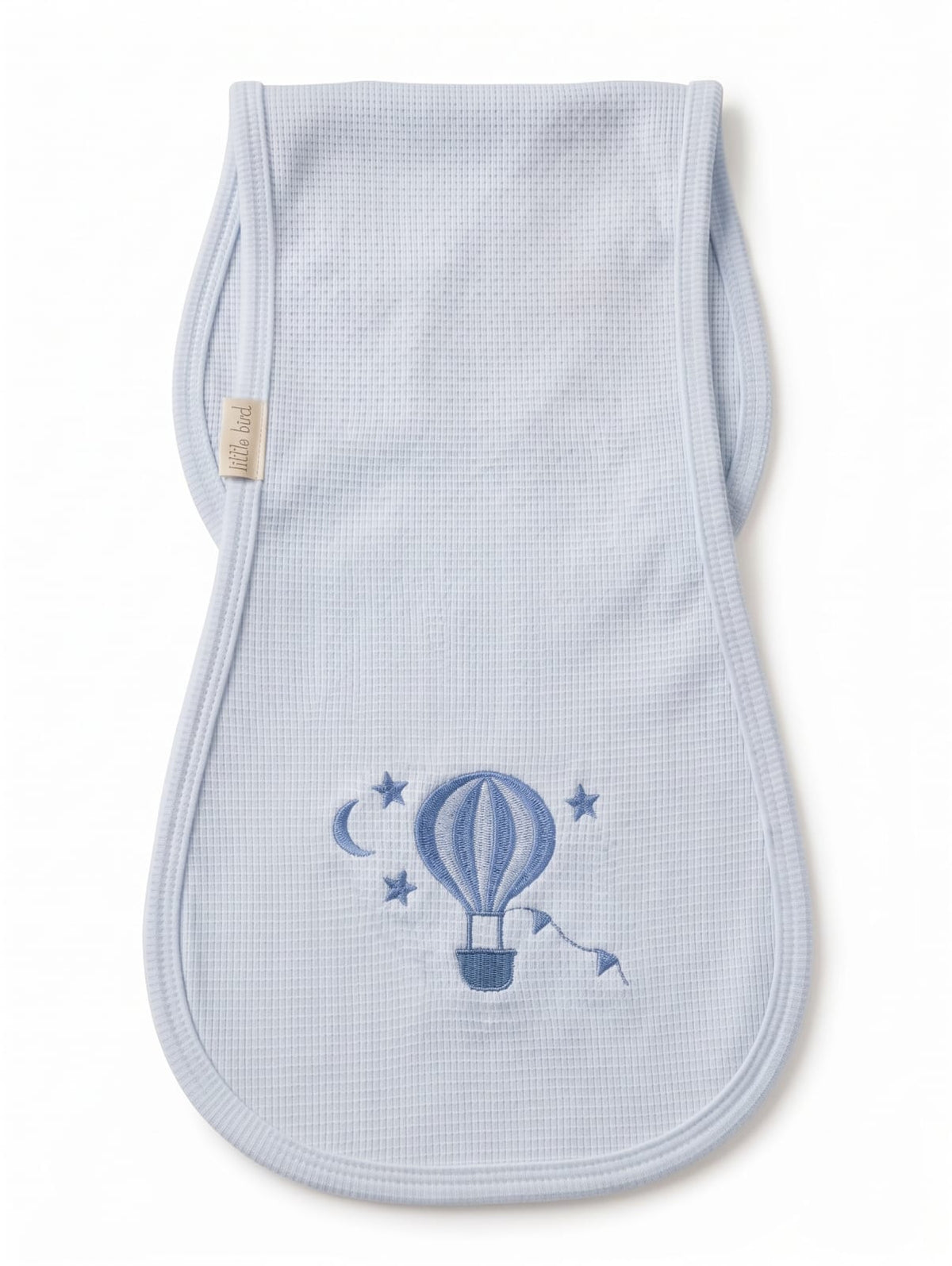 Little Bird - Couverture d'épaule Ourson avec ballons - 100% Coton Hypoallergénique - Personnalisable