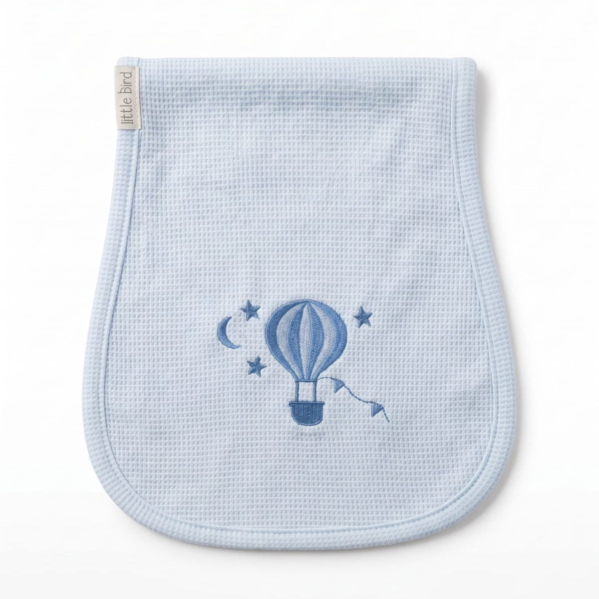 Little Bird - Couverture d'épaule Ourson avec ballons - 100% Coton Hypoallergénique - Personnalisable