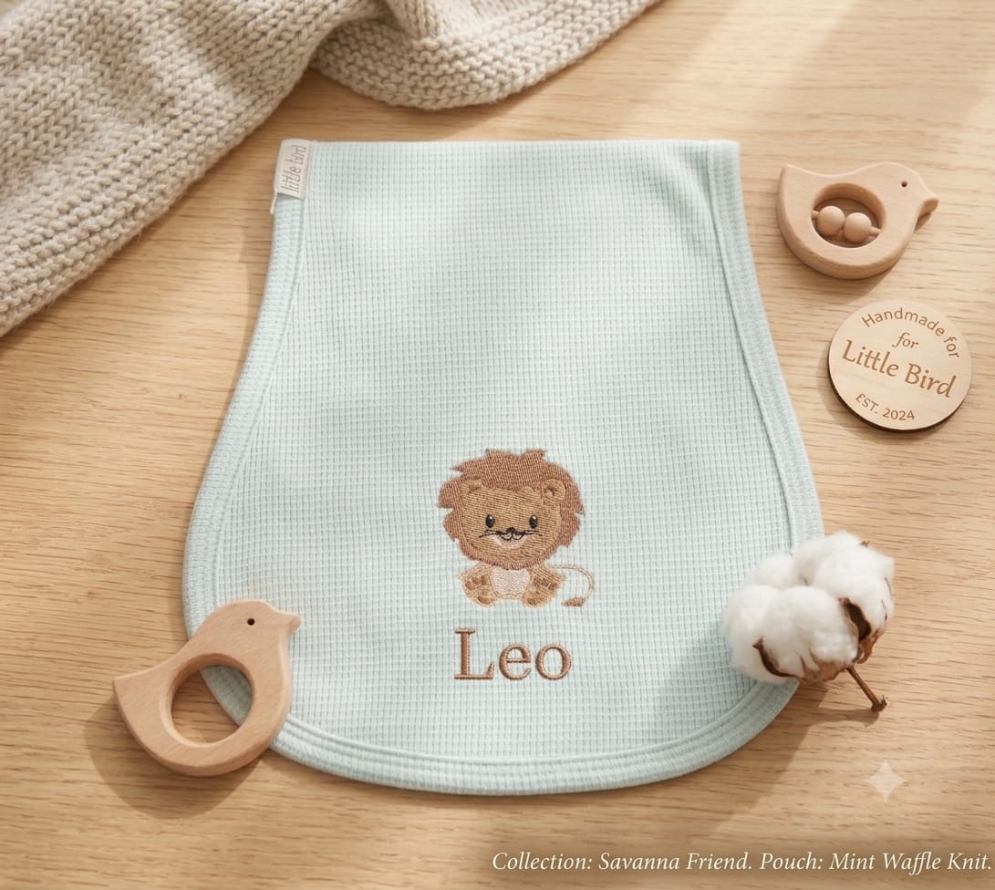 Little Bird - Telo Spalla Leoncino - 100% Cotone Anallergico - Personalizzabile