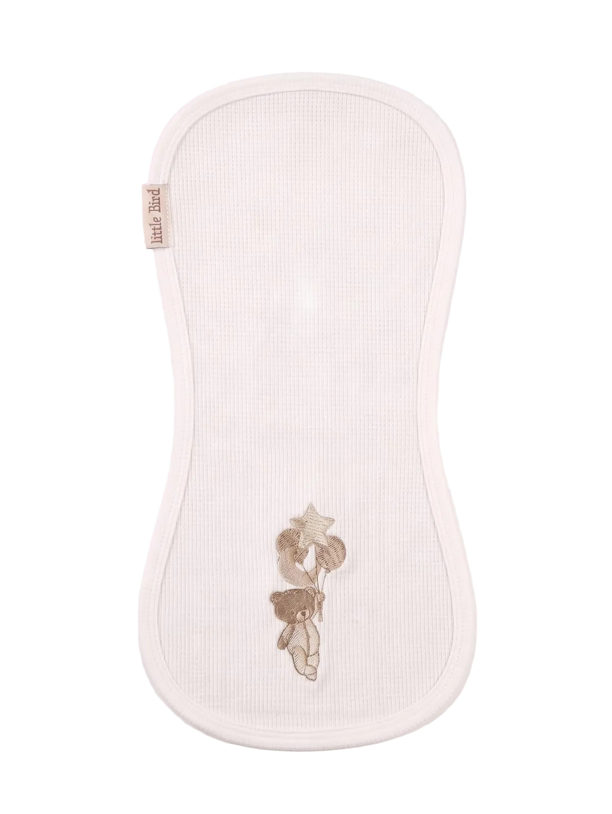 Little Bird - Couverture d'épaule Ourson avec ballons - 100% Coton Hypoallergénique - Personnalisable