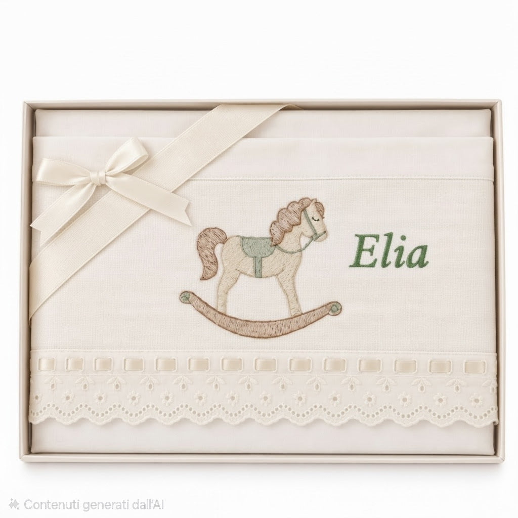 Little Bird - Drap Housse Bébé Canards sur Arc-en-ciel Personnalisable avec Prénom - 100% Coton - Landau Bébé - Cadeau de Naissance