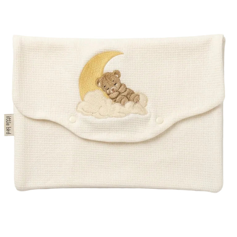 Little Bird - Pochette de Rangement Bébé Brodé Minnie - Organiseur Sac de Maternité