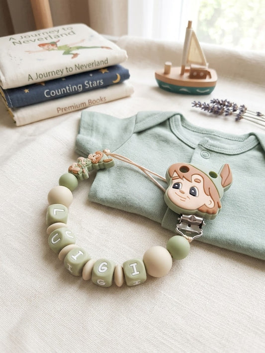 Little Bird - Attache-tétine Stitch personnalisé avec prénom - 100% sans BPA - Cadeau de naissance