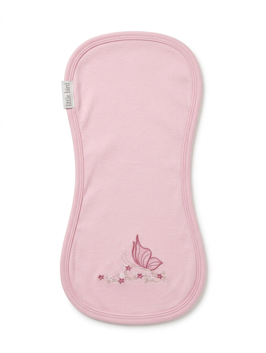 Little Bird - Telospalla Farfalla Rosa - 100% Cotone Anallergico - Personalizzabile