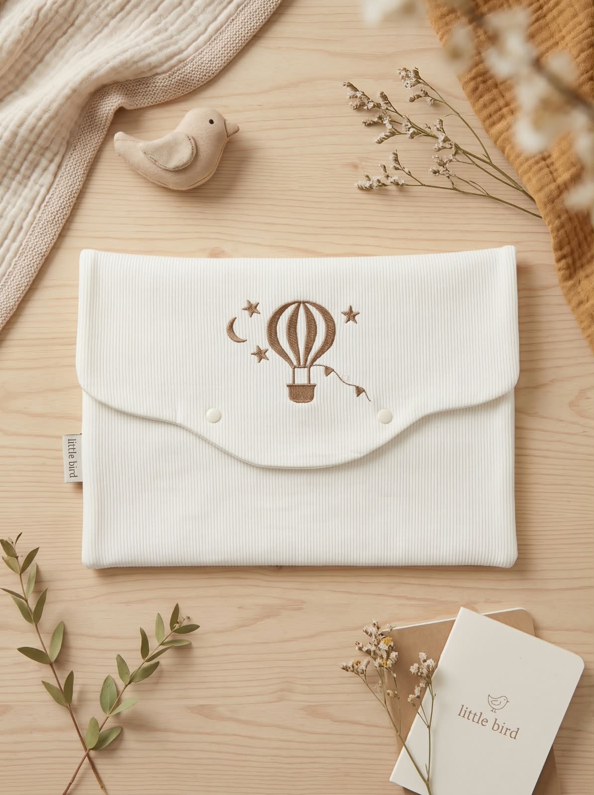 Little Bird - Trousse Bébé Brodé Bambi - Organisateur Sac à Langer