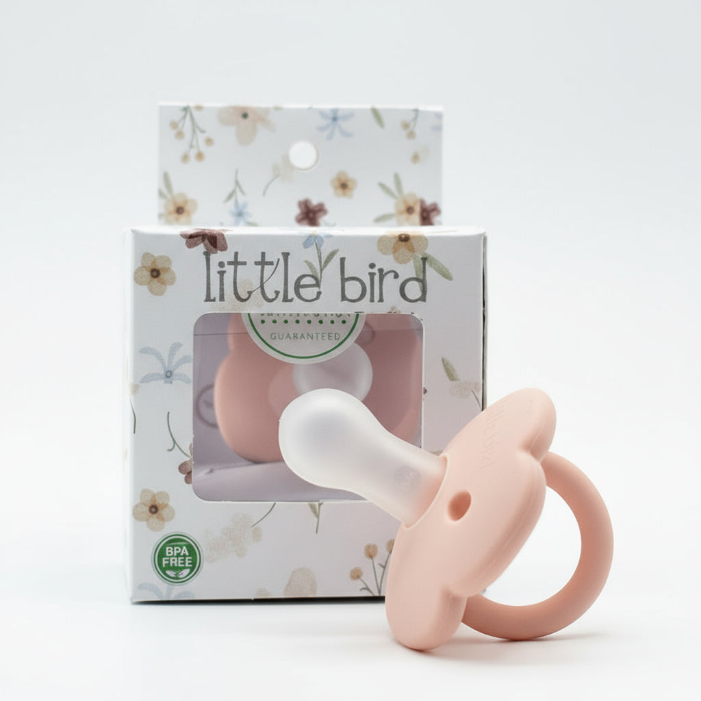 Ciuccio Morbido in Silicone a Fiore per Neonati Rosa Chiaro - Comfort e Stile Colore Rosa Chiaro