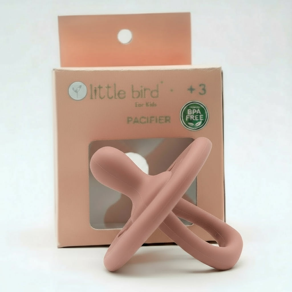 Ciuccio Morbido in Silicone BPA Free per Neonati - Colore Rosa Malva -Conforme Normative UE