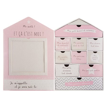Little Bird - Scatola Ricordi Casetta Girl - 100% Anallergico - Regalo Nascita