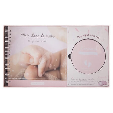 Set Album Foto + Cofanetto Impronta Gesso Rosa