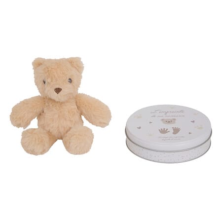 Little Bird - Peluche Orsetto con Kit Impronta - 100% Anallergico - Regalo Nascita
