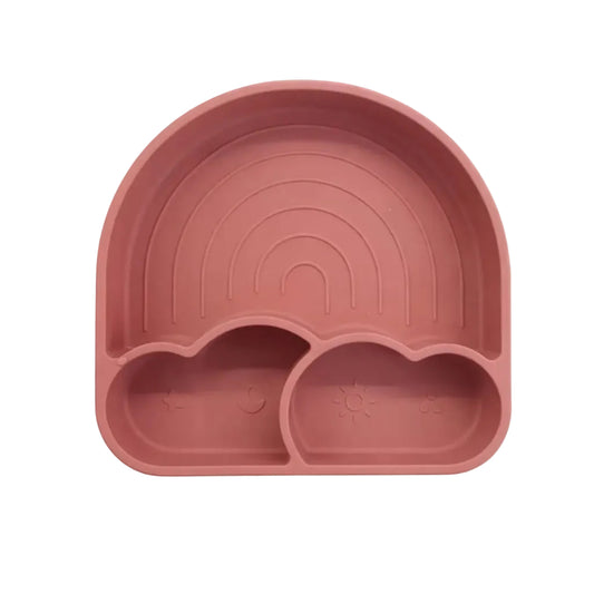 Piatto Silicone Arcobaleno Dark Pink