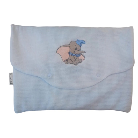 Little Bird - Busta Portatutto Neonato Ricamata Dumbo - Organizer Borsa Parto