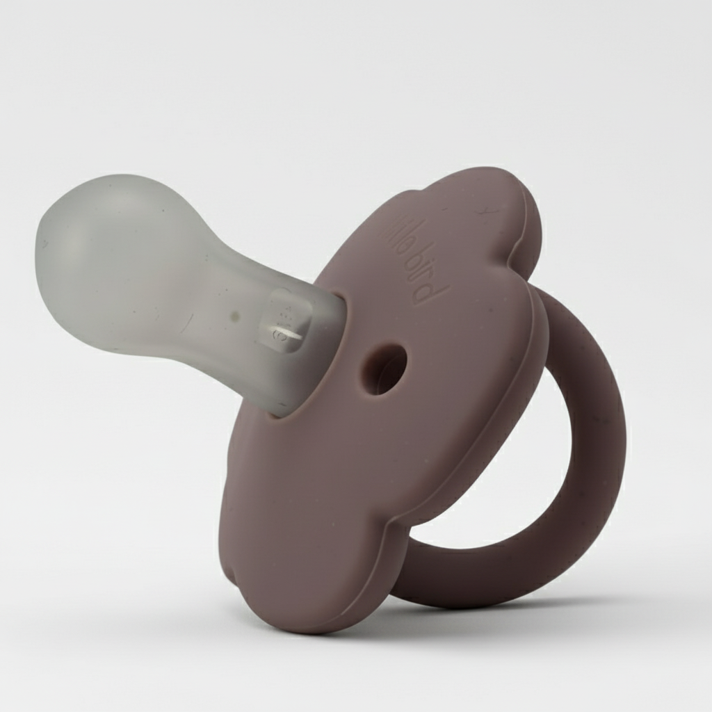 Ciuccio Morbido in Silicone a Fiore per Neonati Malva - Comfort e Stile Colore Colore Malva