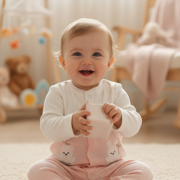 Bambino con tutina - seduto