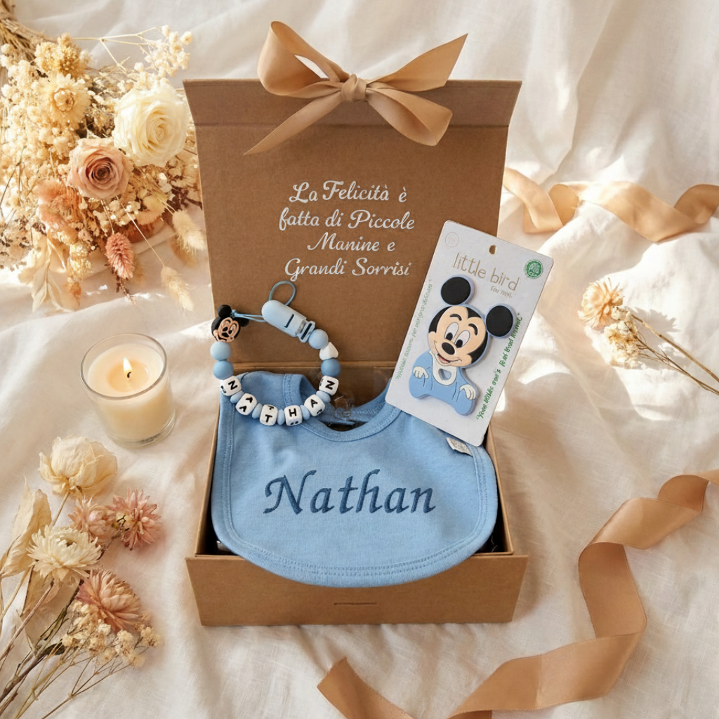 Bavetta Nathan ricamo blu