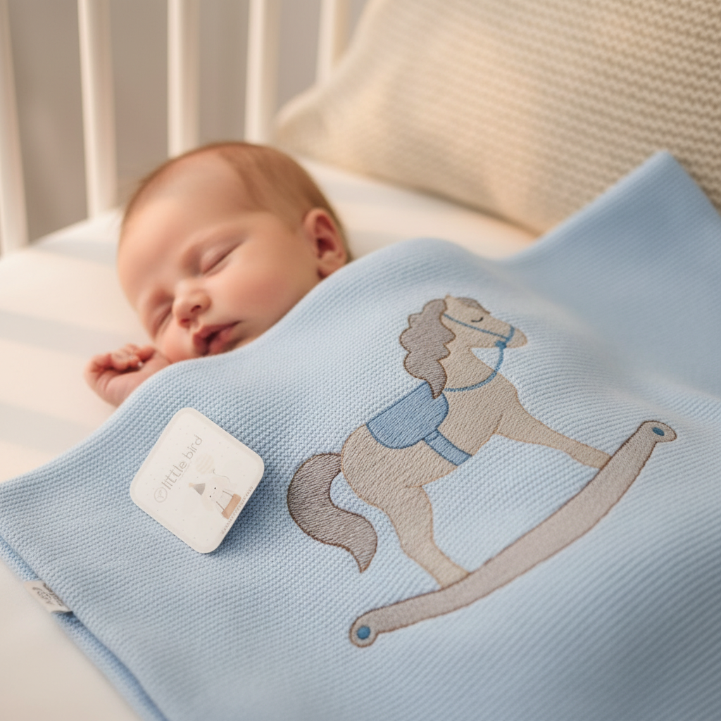 Bebè che dorme con la copertina
