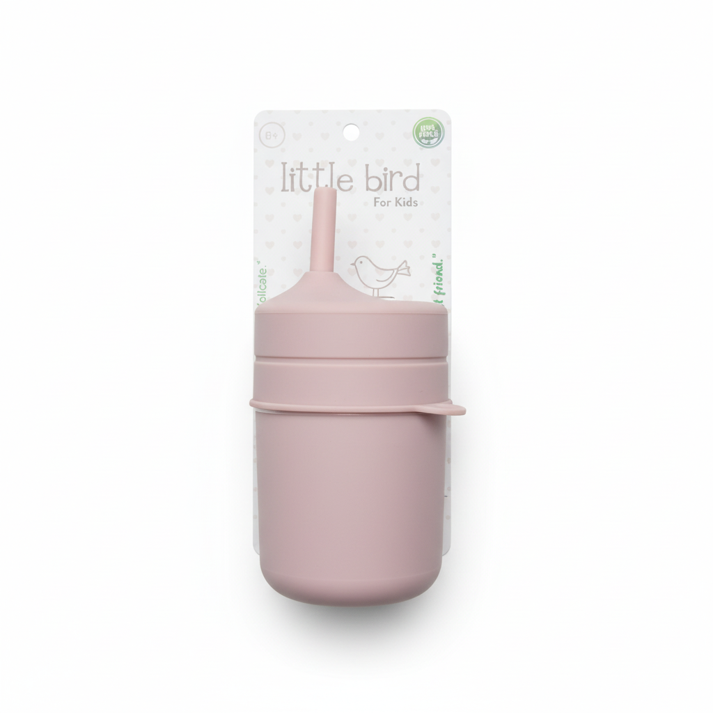 Bicchiere rosa antico pulito