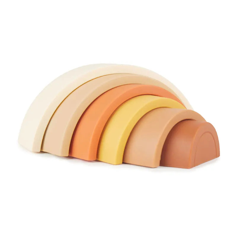 Arcobaleno Impilabile in Silicone Montessori | Gioco Sensoriale BPA Free