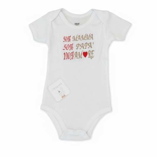 Body "50% Mamma 50% Papà 100% Amore"