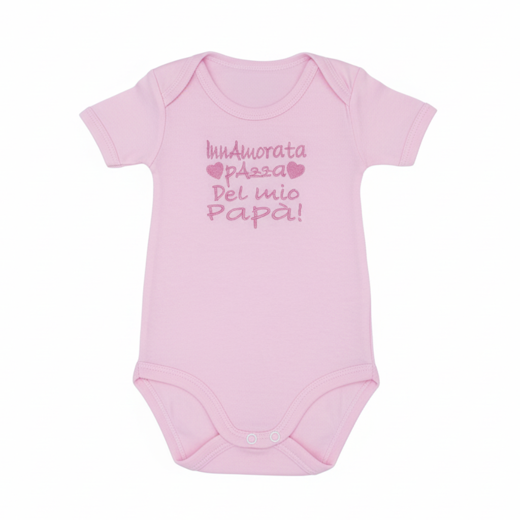 Body rosa Innamorata pazza del mio Papà