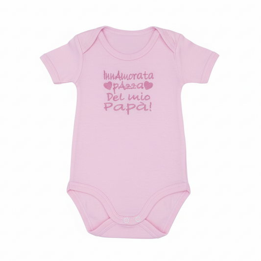 Body rosa Innamorata pazza del mio Papà