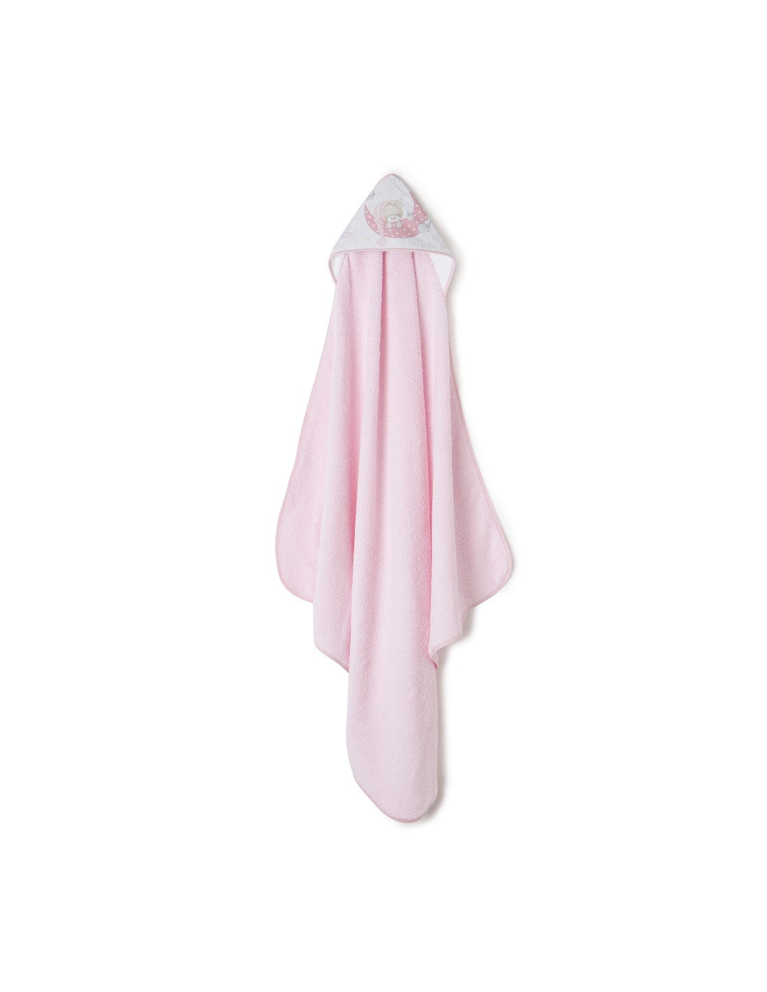 Mantellina da Bagno Bear Sleeping con Cappuccio - Rosa