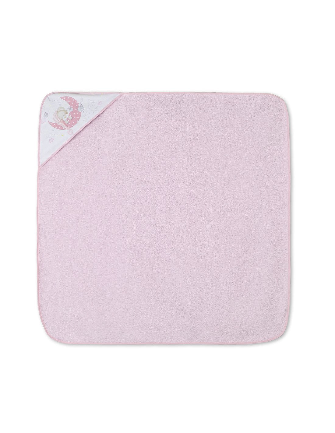 Mantellina da Bagno Bear Sleeping con Cappuccio - Rosa