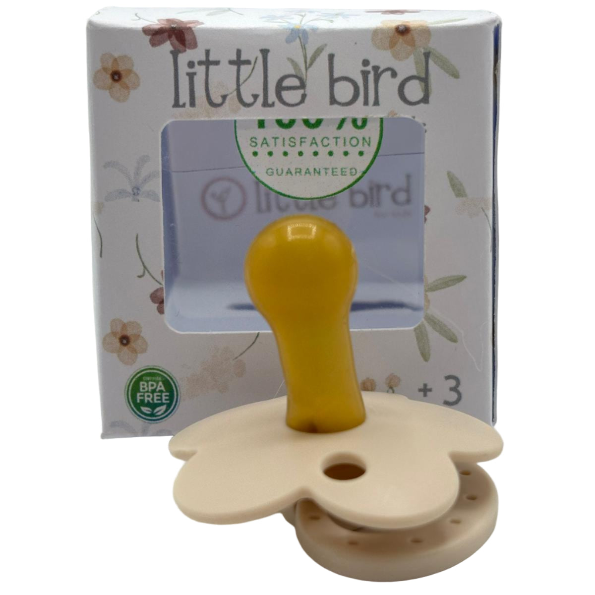 Ciuccio Morbido Piccolo in Silicone a Fiore per Neonati Beige - Comfort e Stile Colore Beige Chiaro