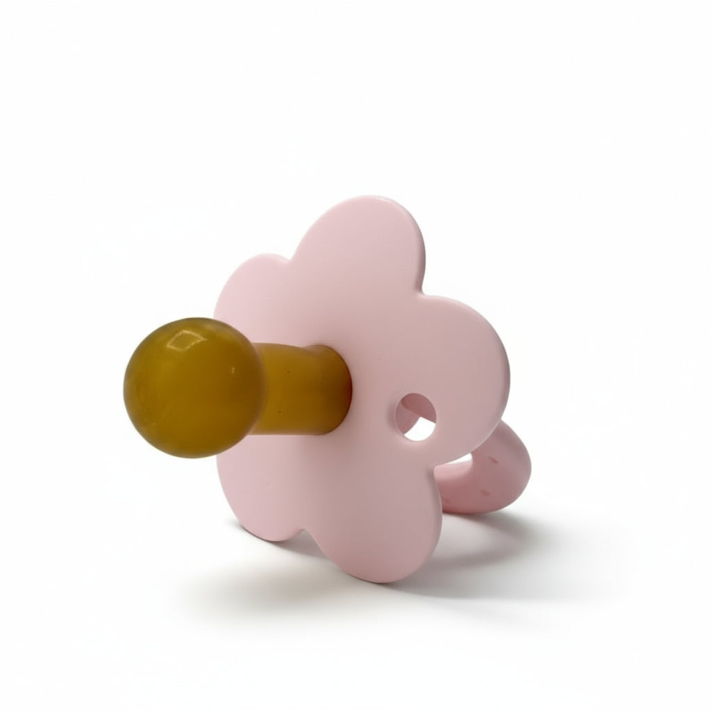 Ciuccio Morbido Piccolo in Silicone a Fiore per Neonati Rosa Chiaro- Comfort e Stile Colore Rosa Chiaro