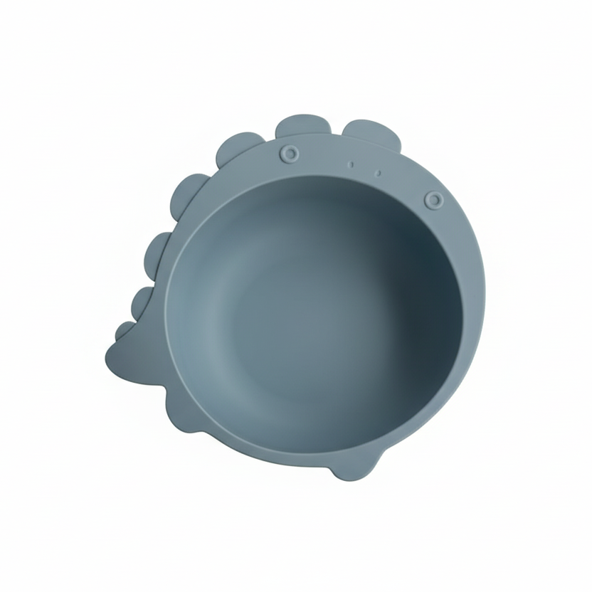 Ciotola dinosauro su sfondo bianco puro