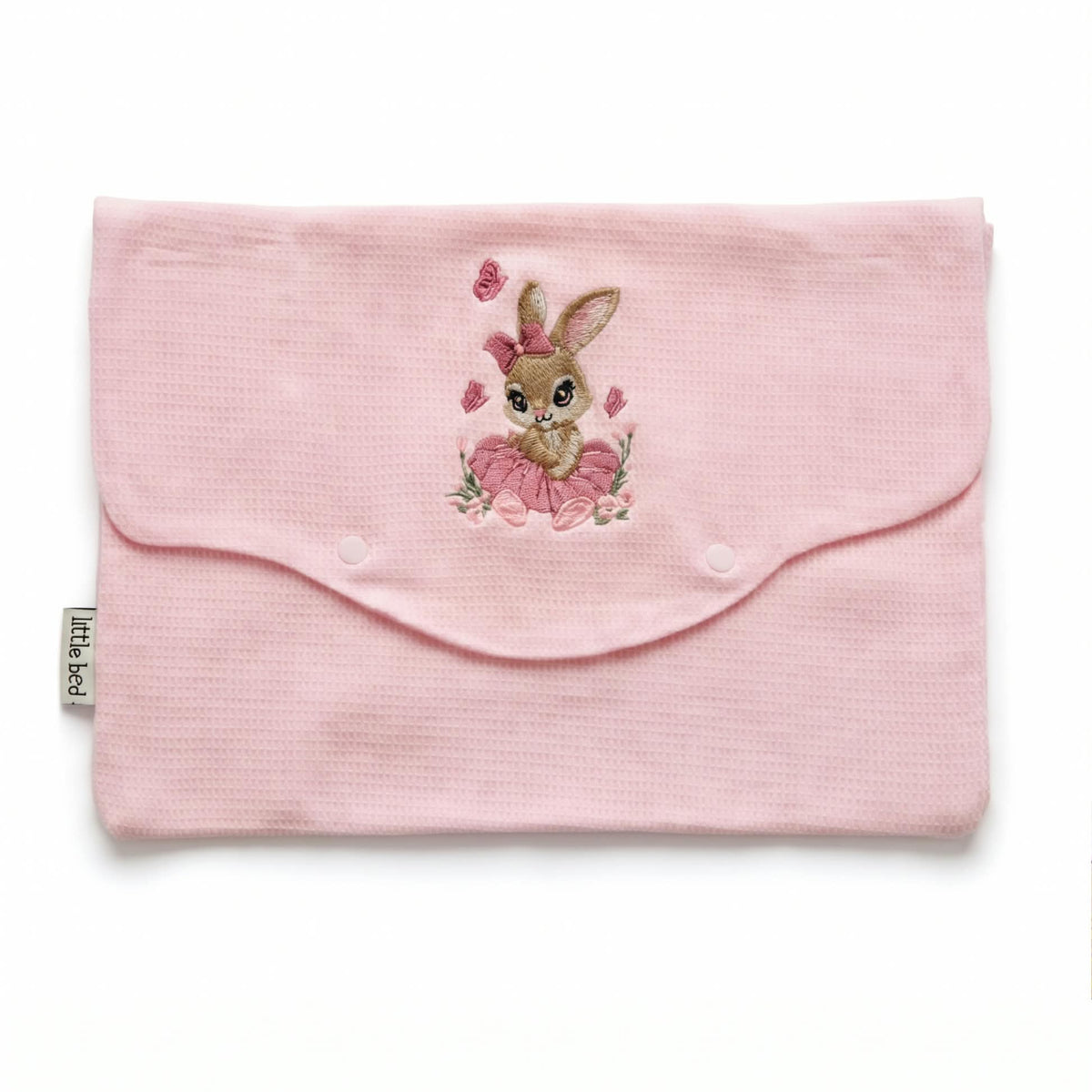 Little Bird - Busta Cambio Neonato e Nido Personalizzabile Ricamata Coniglietta - Organizer Borsa Parto