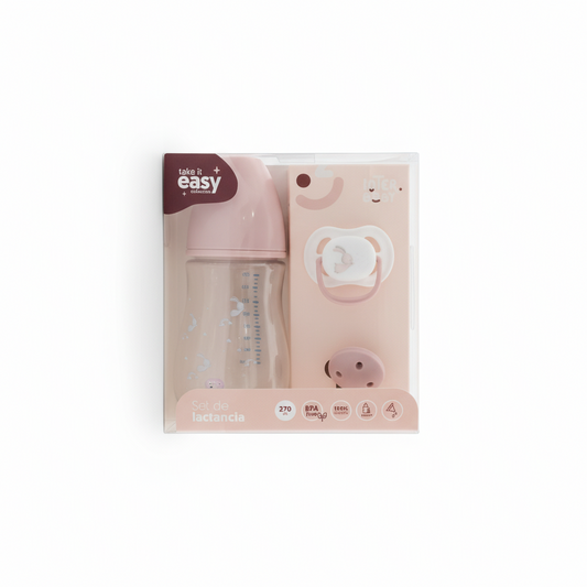 Confezione set biberon sfondo bianco