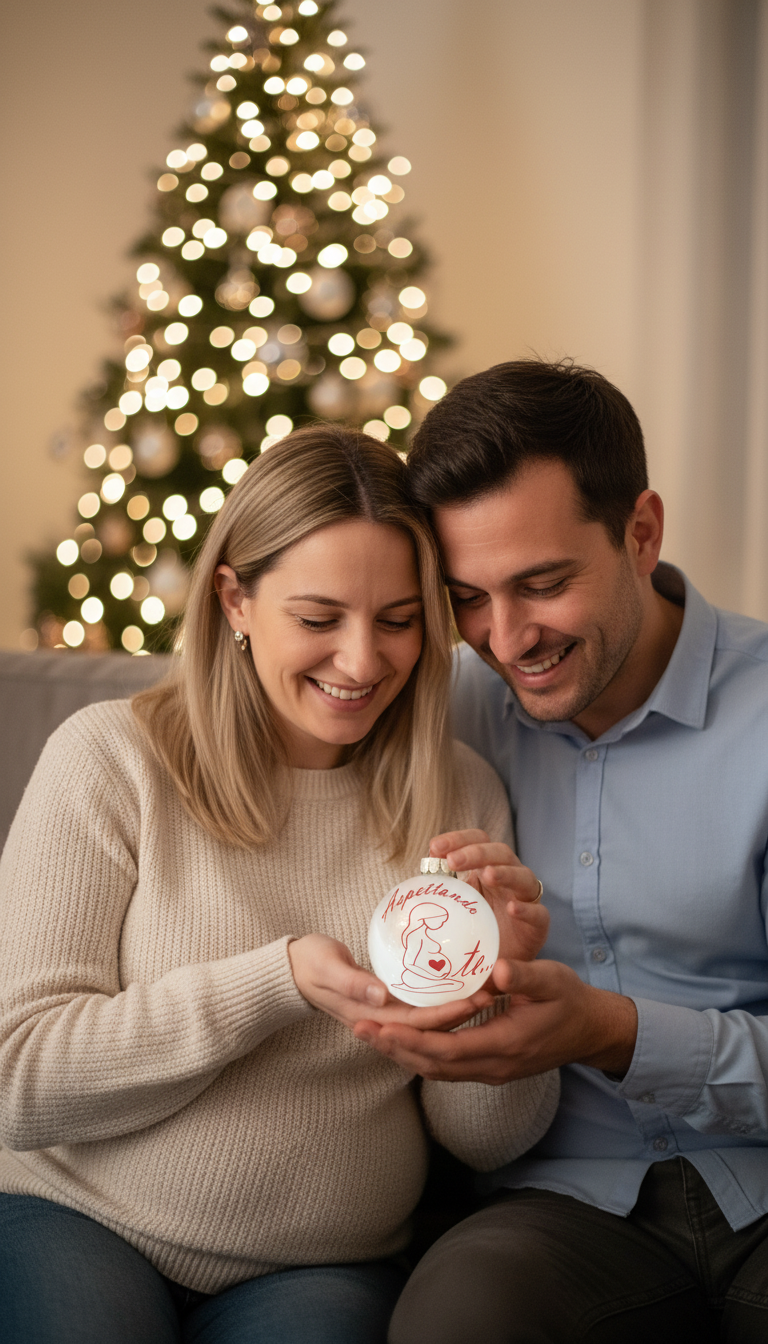 Coppia di genitori con pallina