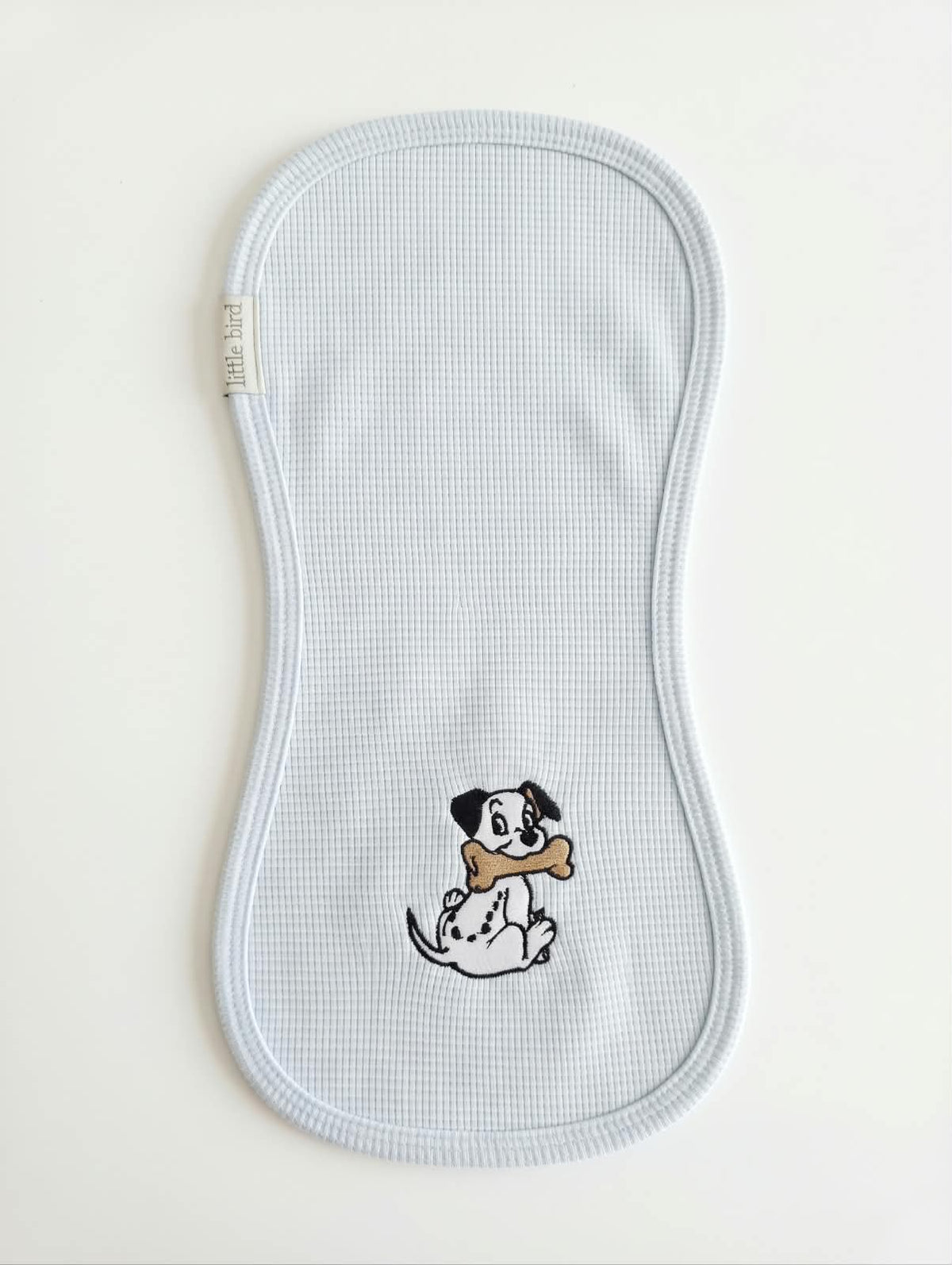 Little Bird - Telospalla Dalmata Celeste - 100% Cotone Anallergico - Personalizzabile