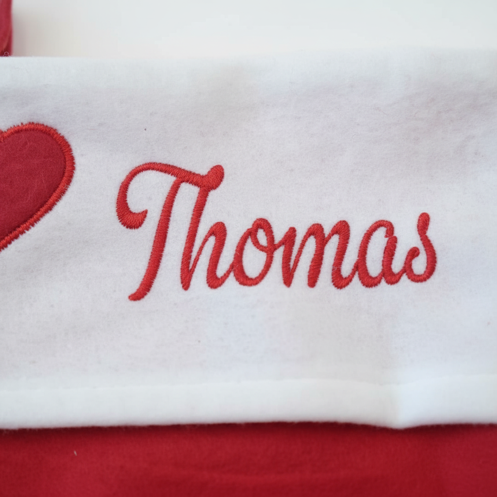 Dettaglio ricamo nome