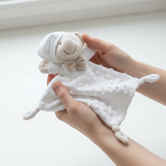 Dou Dou Orsetto Bianco - Neonato con Texture Morbida