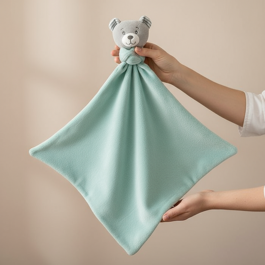 Doudou Orsetto Verde Acqua - Copertina di Sicurezza per Neonati