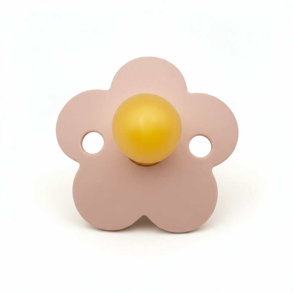 Ciuccio Morbido Piccolo in Silicone a Fiore per Neonati Cipolla - Comfort e Stile Colore Rosa Chiaro