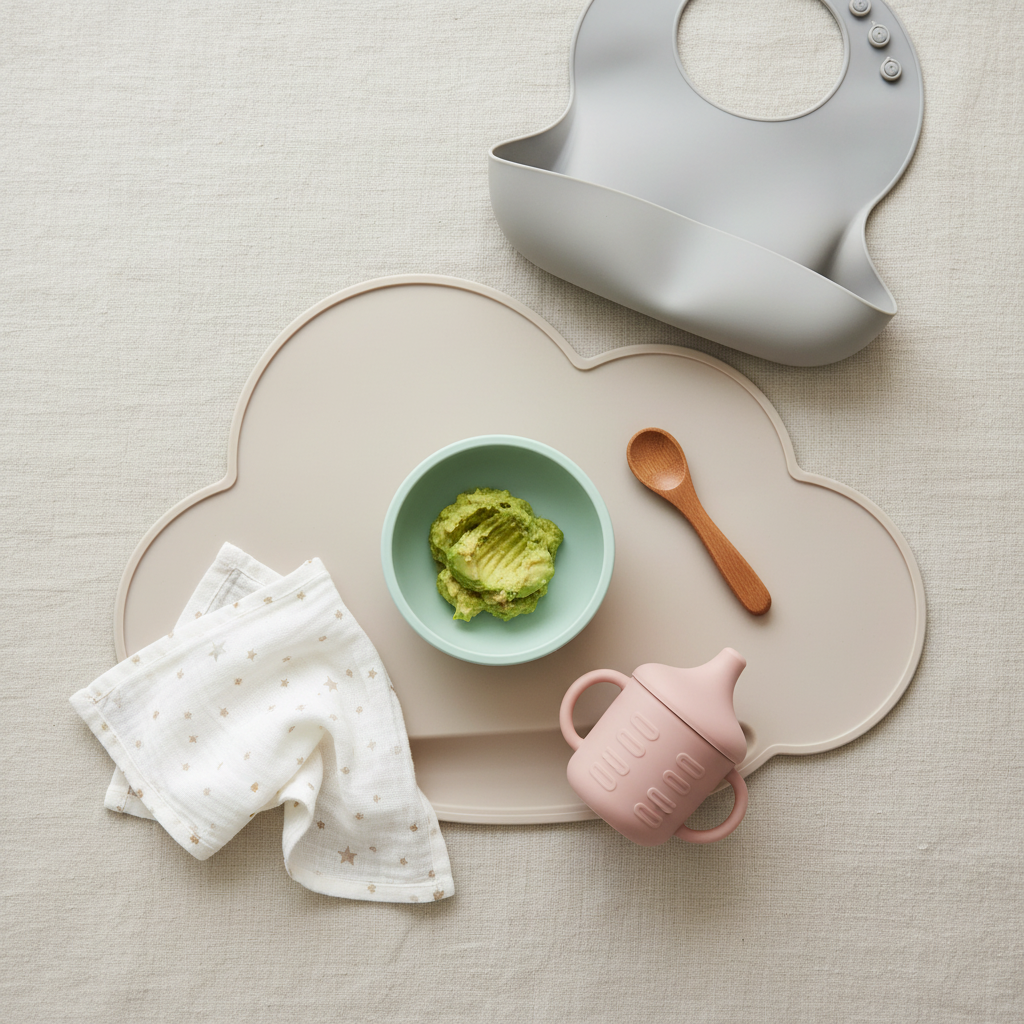 Flatlay con accessori pappa