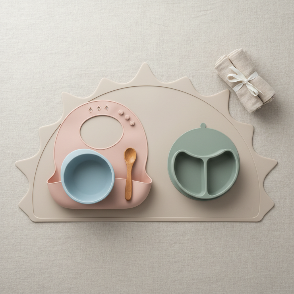 Flatlay con accessori pappa