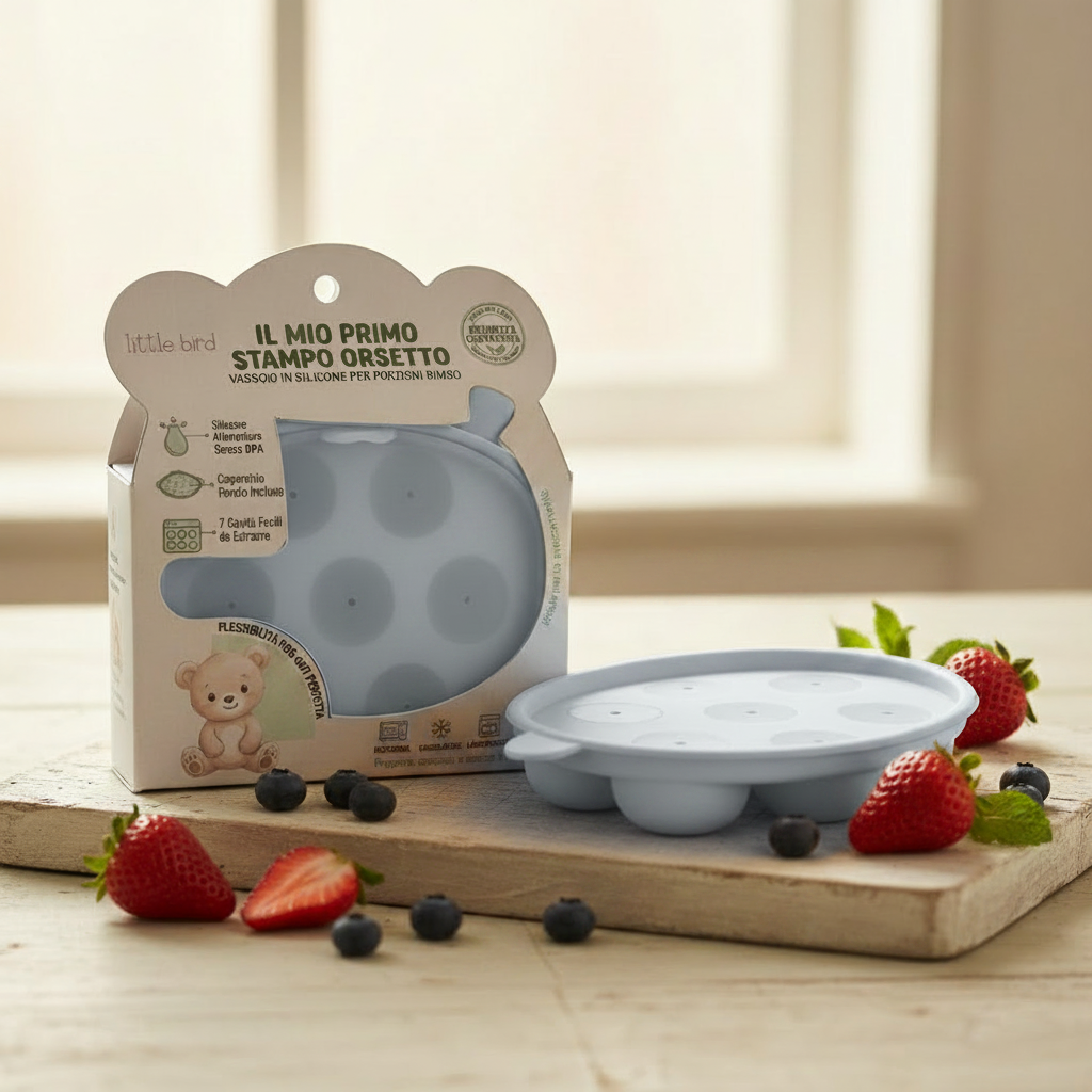 Stampo Ghiacciolini Orsetto Dusty Blue - lifestyle frutta