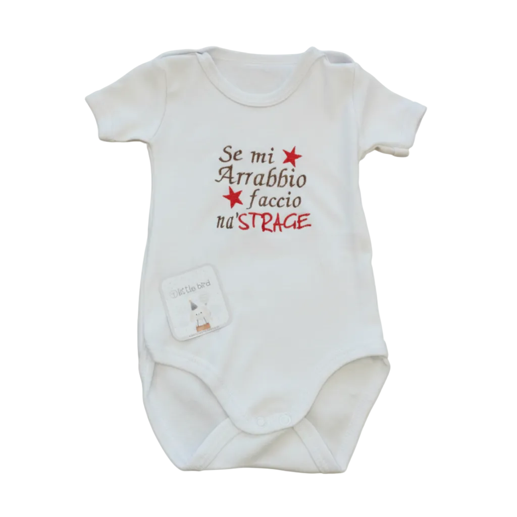 Body personalizzato Se mi arrabbio faccio na'strage
