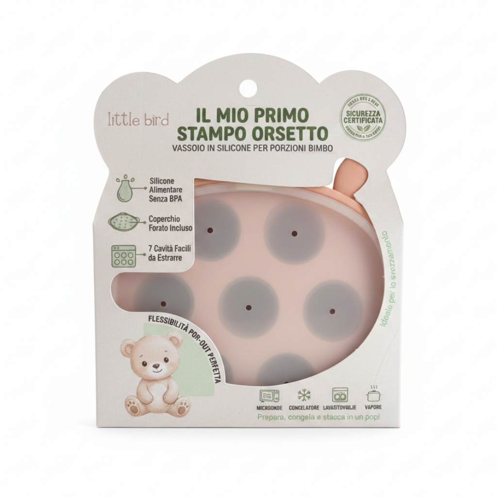 Stampo Ghiacciolini Orsetto Rose Pink - packaging sfondo bianco