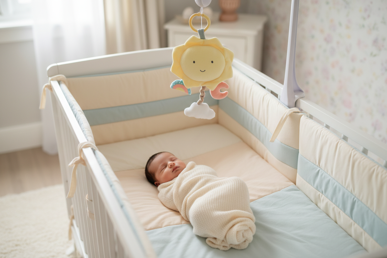 Carillon Sole sopra neonato che dorme