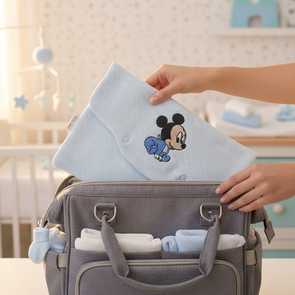 Busta Portatutto Ricamata Topolino - Lifestyle Mamma