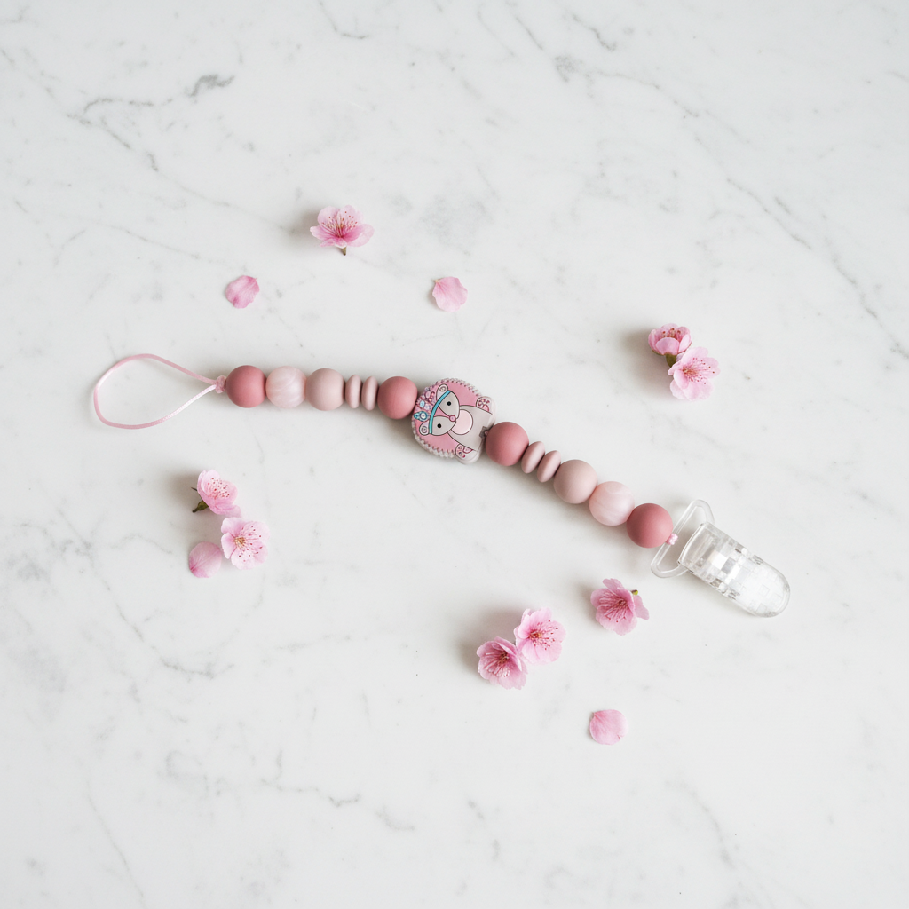 Portaciuccio Riccio Rosa - flat lay