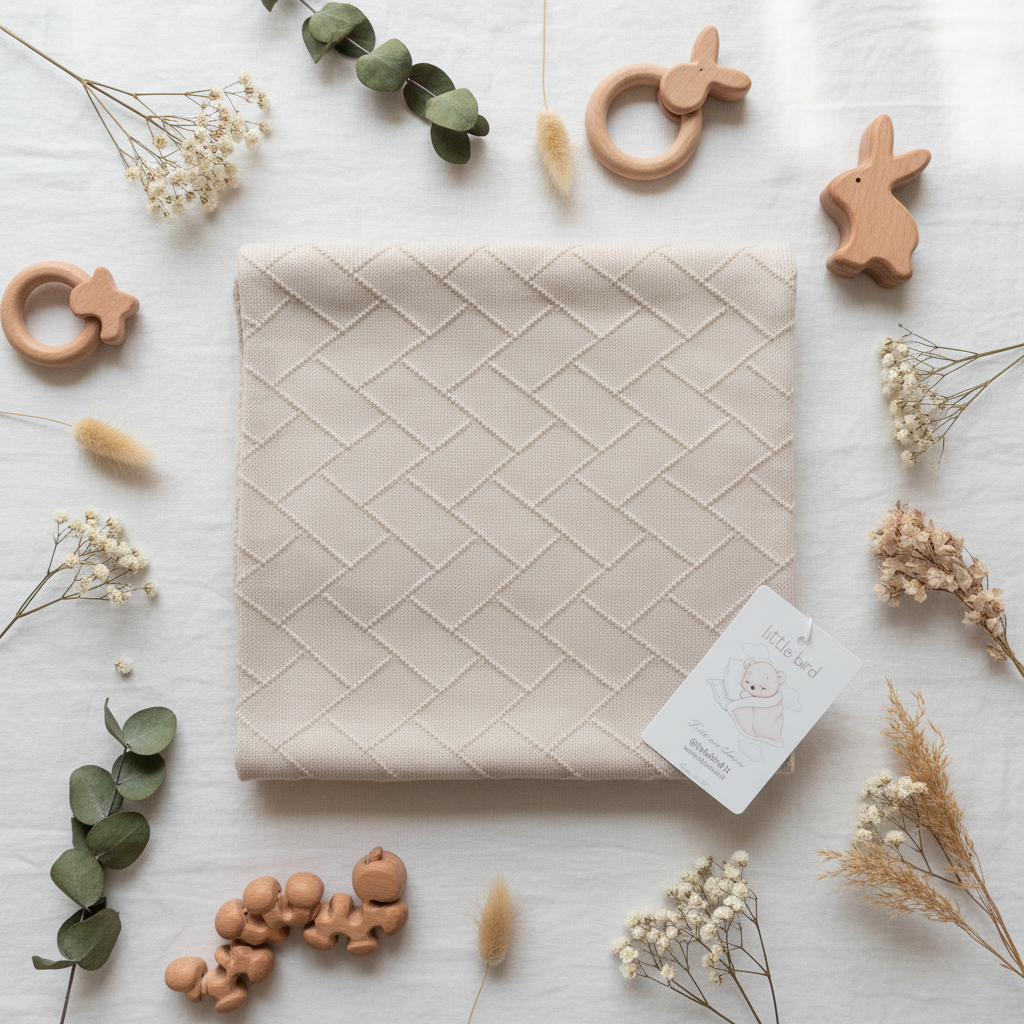 Copertina Scacchi Beige lifestyle flat lay