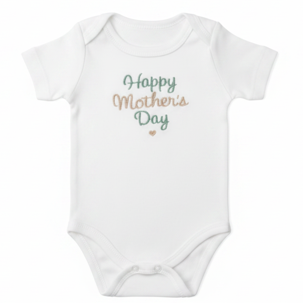 Body Happy Mother's Day verde beige sfondo bianco - Little Bird