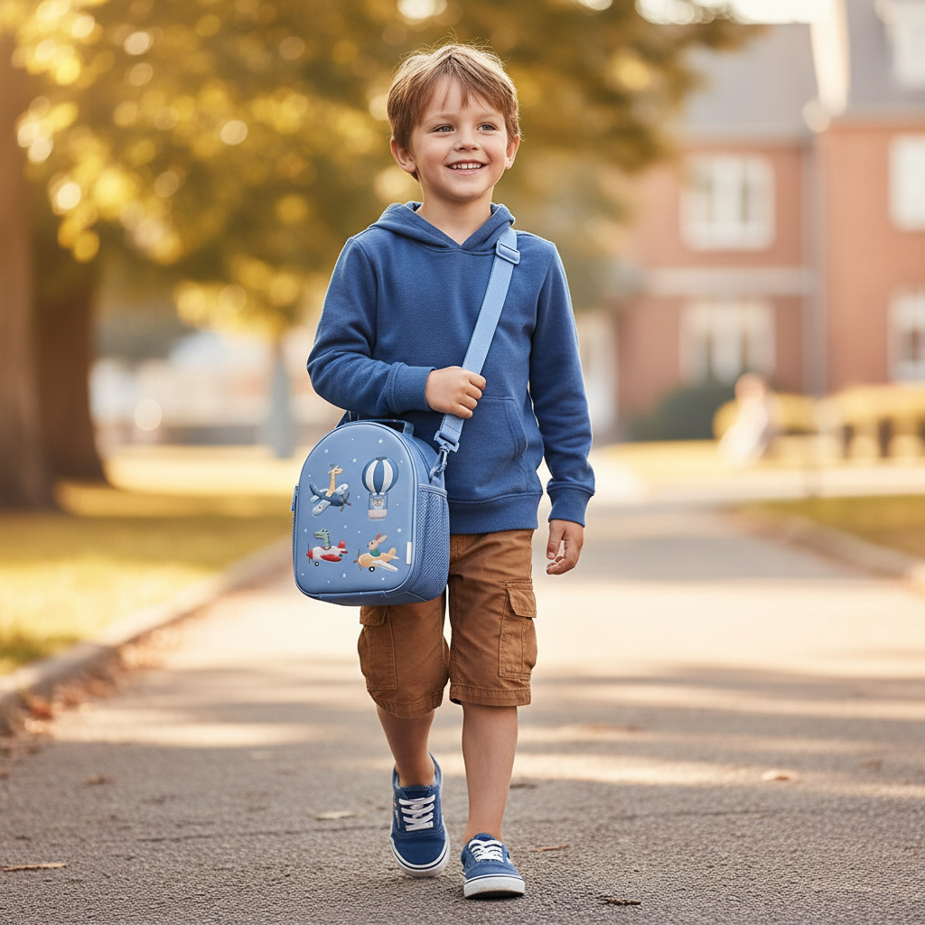 Borsa Termica 3D Planes Tutete lifestyle - bambino con borsa termica a scuola