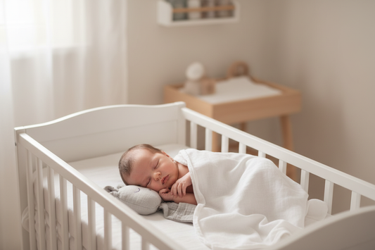 Dou Dou Orsetto Grigio - lifestyle neonato in culla